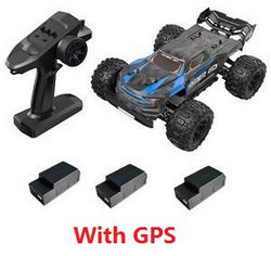 MJX H16E V3 RC car with GPS and 3 battery RTR Blue
