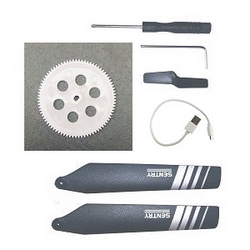 RC ERA C128 Sentry Wav Spare Parts Accessories main blades + tail blade + main gear + USB wire + tools
