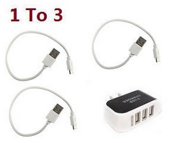 RC ERA C128 Sentry Wav Spare Parts Accessories 1 to 3 USB charger adapter with 3*USB wire set