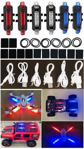 Wltoys 2428 Add upgrade beautiful and colorful LED lights 6pcs/set (2*Red+2*White+2*Blue) - Click Image to Close