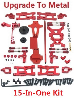 Wltoys 144011 XKS WL Tech XK upgrade to metal accessories group 15-In-One kit Red